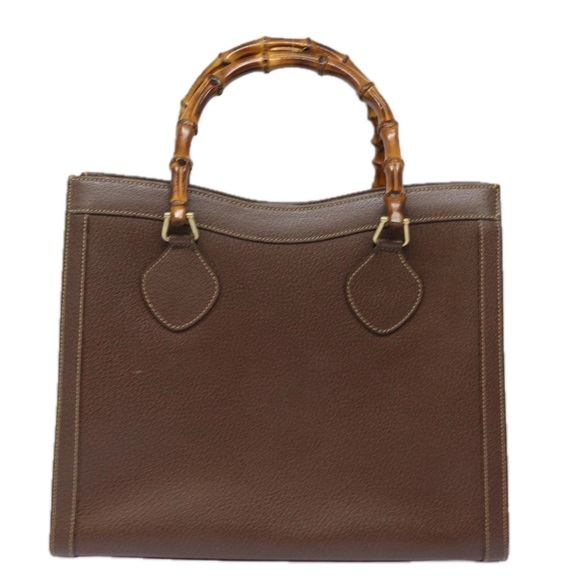 GUCCI Bamboo Hand Bag Leather Brown 002 2853 0260 0 Auth ep4626 - Picture 2 of 16